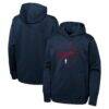 LA Clippers Nike Youth Performance Practice Spotlight Pullover Hoodie - Navy - Front View