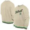Detroit Tigers New Era St. Patrick's Day Twill Pullover Sweatshirt - Cream - Front View