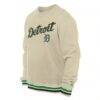 Detroit Tigers New Era St. Patrick's Day Twill Pullover Sweatshirt - Cream - Side View