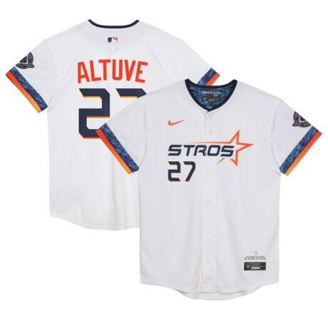Jose Altuve Houston Astros Nike Preschool 2025 City Connect Limited Player Jersey - White - Front View