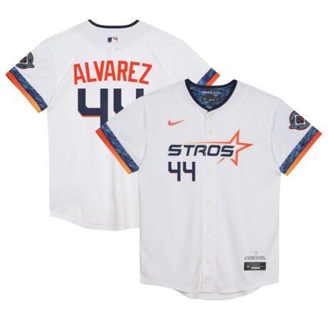 Yordan Alvarez Houston Astros Nike Preschool 2025 City Connect Limited Player Jersey - White - Front View
