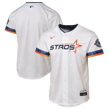 Houston Astros Nike Youth 2025 City Connect Limited Jersey - White - Front View