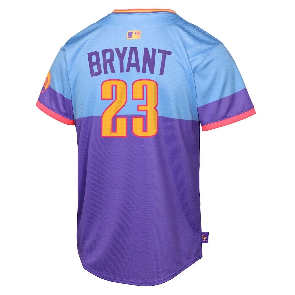 Kris Bryant Colorado Rockies Nike Youth 2025 City Connect Limited Player Jersey - Purple/Light Blue