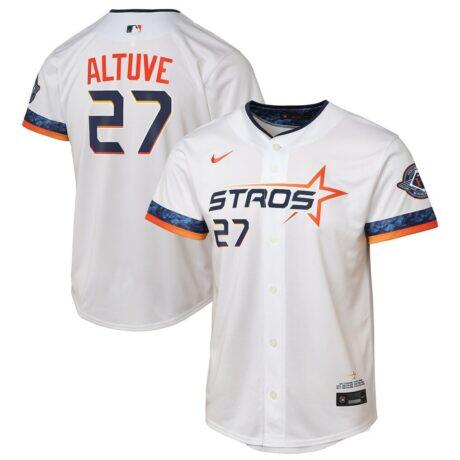 Jose Altuve Houston Astros Nike Youth 2025 City Connect Limited Player Jersey - White - Front View