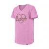 Nashville Predators New Era Girl's Youth Flip Sequin V-Neck T-Shirt - Pink - Side View