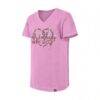 Detroit Red Wings New Era Girl's Youth Flip Sequin V-Neck T-Shirt - Pink - Side View