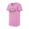 Colorado Avalanche New Era Girl's Youth Flip Sequin V-Neck T-Shirt - Pink - Side View