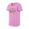 Minnesota Wild New Era Girl's Youth Flip Sequin V-Neck T-Shirt - Pink - Side View