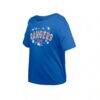 New York Rangers New Era Girl's Youth Flip Sequin T-Shirt - Blue - Side View