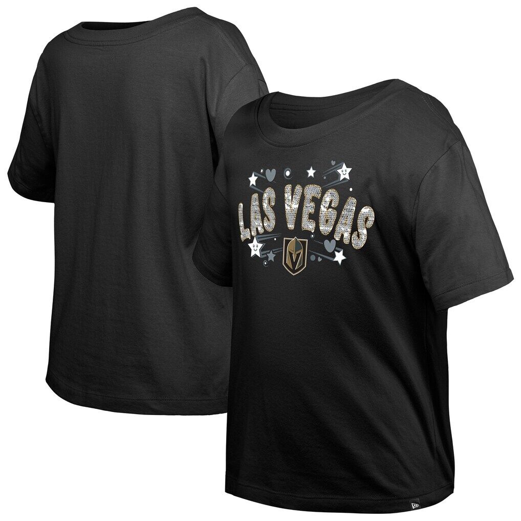 Vegas Golden Knights New Era Girl's Youth Flip Sequin T-Shirt