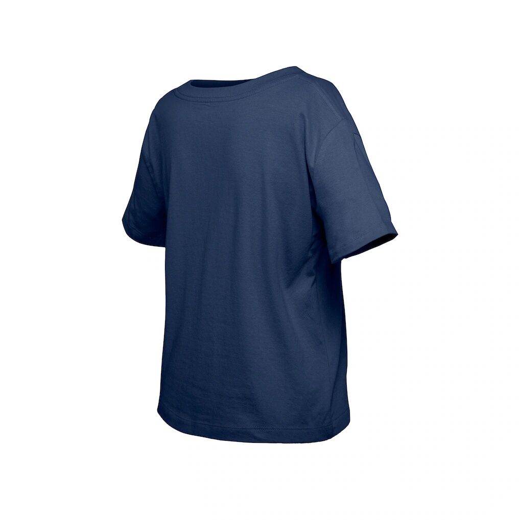 Seattle Kraken New Era Girl's Youth Flip Sequin T-Shirt - Deep Sea Blue