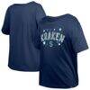Seattle Kraken New Era Girl's Youth Flip Sequin T-Shirt - - Front View