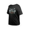 Minnesota Wild New Era Girl's Youth Flip Sequin T-Shirt - Black - Side View