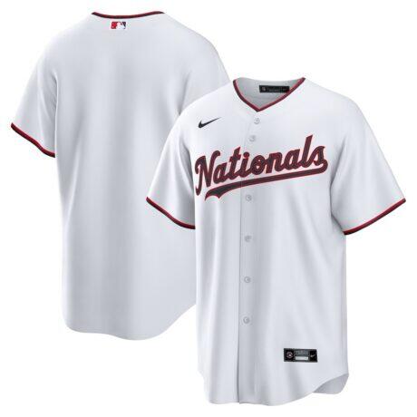 Washington Nationals Nike Home Replica Jersey - White - Front View