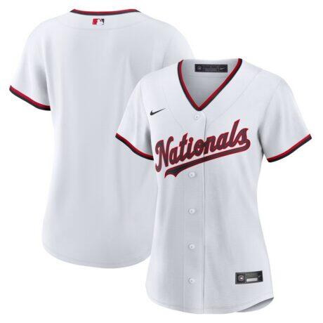 Washington Nationals Nike Women's Home Replica 2.0 Jersey - White - Front View