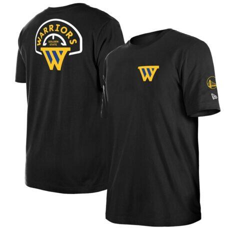 Golden State Warriors New Era "W" Statement T-Shirt - Black - Front View