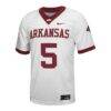 #5 Arkansas Razorbacks Nike Untouchable Football Jersey - White - Side View