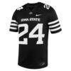 #24 Iowa State Cyclones Nike Alternate Game Jersey - Black - Side View