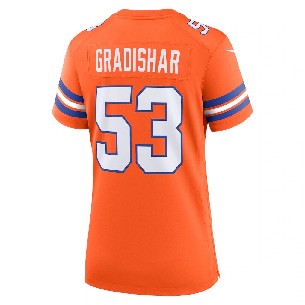 Randy Gradishar Denver Broncos Nike Women's Mile High Collection 1977 Throwback Retired Player Game Jersey