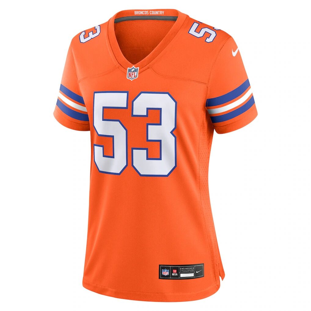 Randy Gradishar Denver Broncos Nike Women's Mile High Collection 1977 Throwback Retired Player Game Jersey