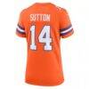 Courtland Sutton Denver Broncos Nike Women's Mile High Collection 1977 Throwback Player Game Jersey - Orange - Detail View