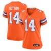 Courtland Sutton Denver Broncos Nike Women's Mile High Collection 1977 Throwback Player Game Jersey - Orange - Front View