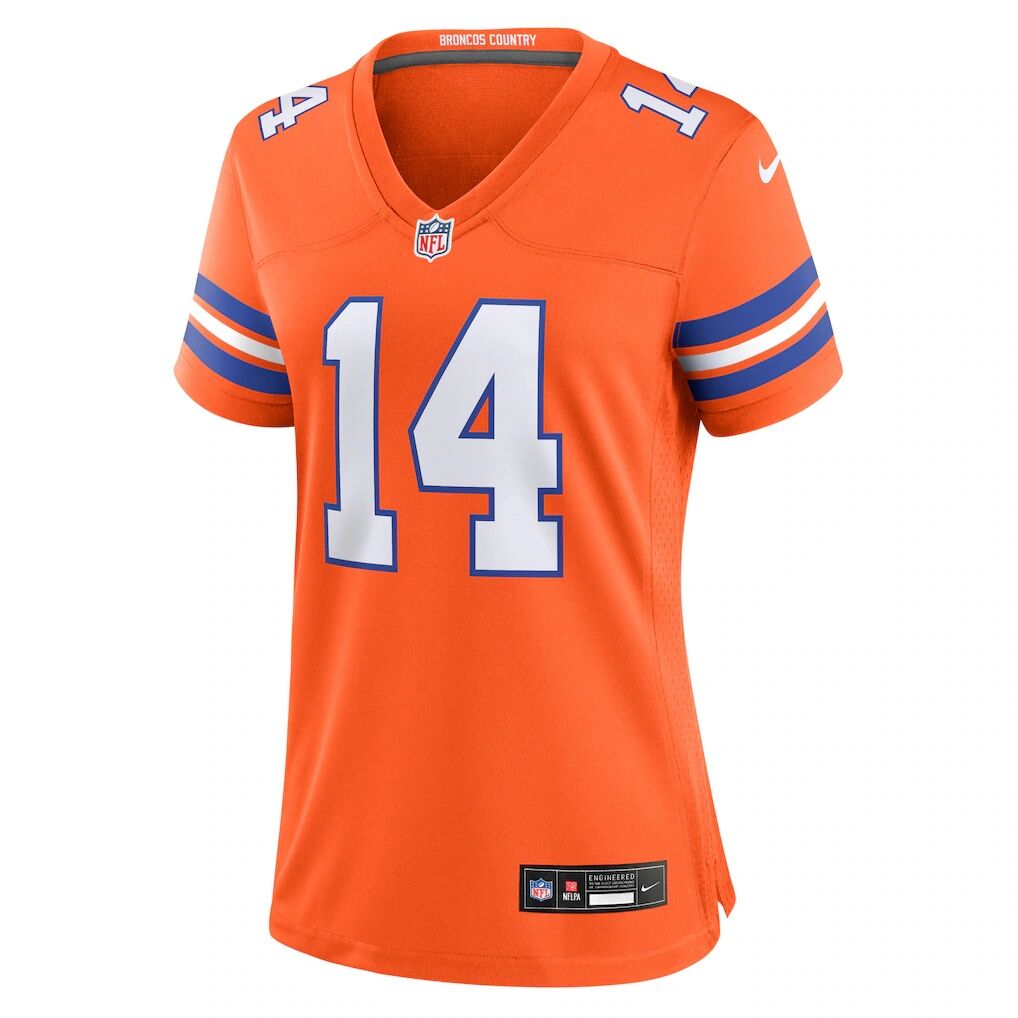 Courtland Sutton Denver Broncos Nike Women's Mile High Collection 1977 Throwback Player Game Jersey