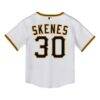 Paul Skenes Pittsburgh Pirates Nike Toddler Home Replica 2.0 Player Jersey - White - Detail View