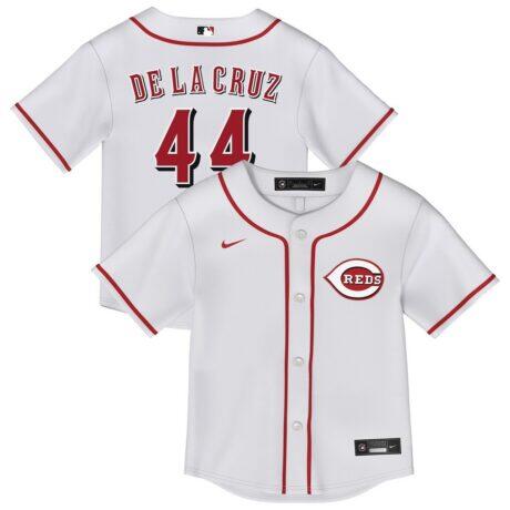 Elly De La Cruz Cincinnati Reds Nike Toddler Home Replica Player Jersey - White - Front View