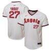 Mike Trout Los Angeles Angels Nike Youth Alternate 2 Limited Player Jersey - White - Front View