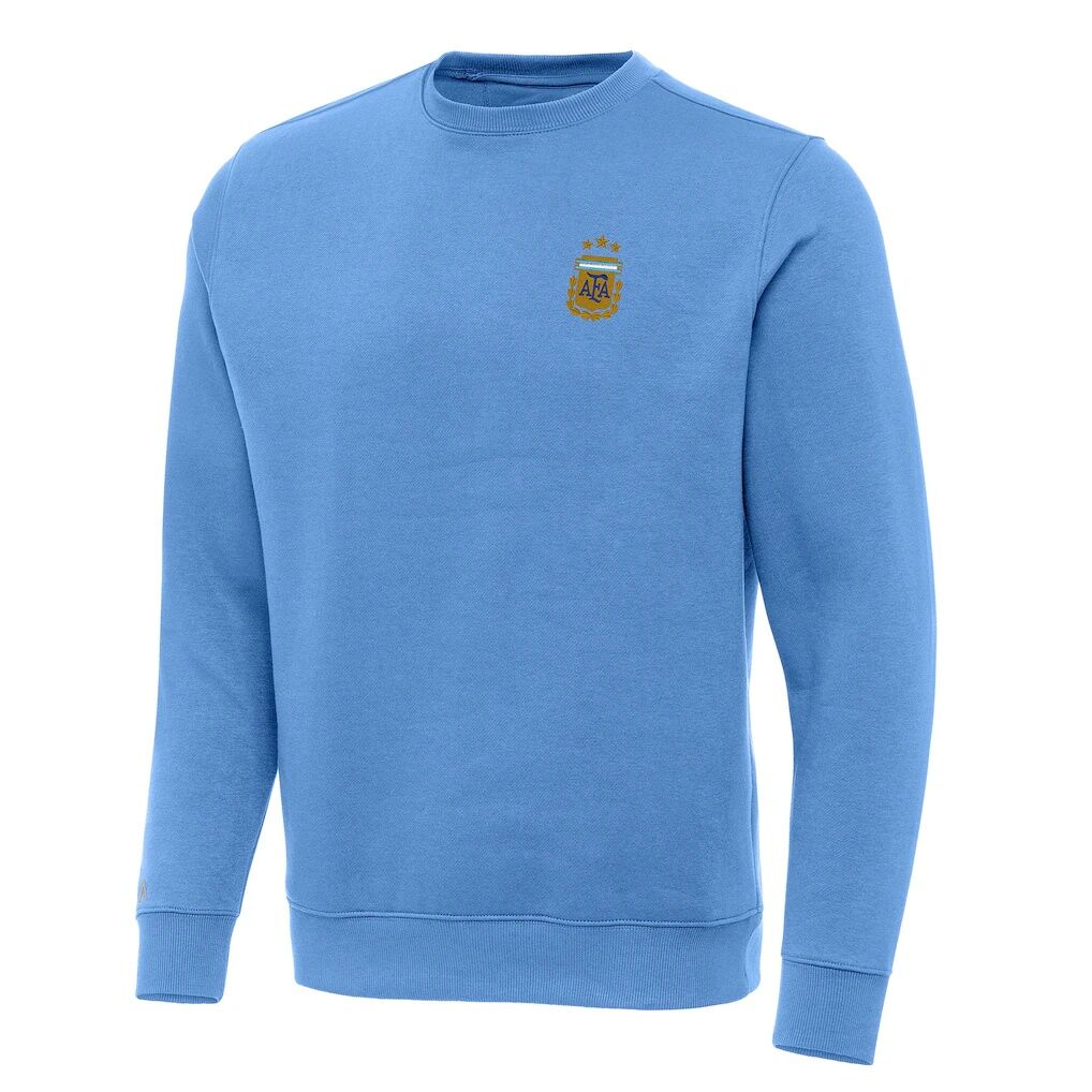 Argentina National Team Antigua Victory Pullover Sweatshirt - Powder Blue