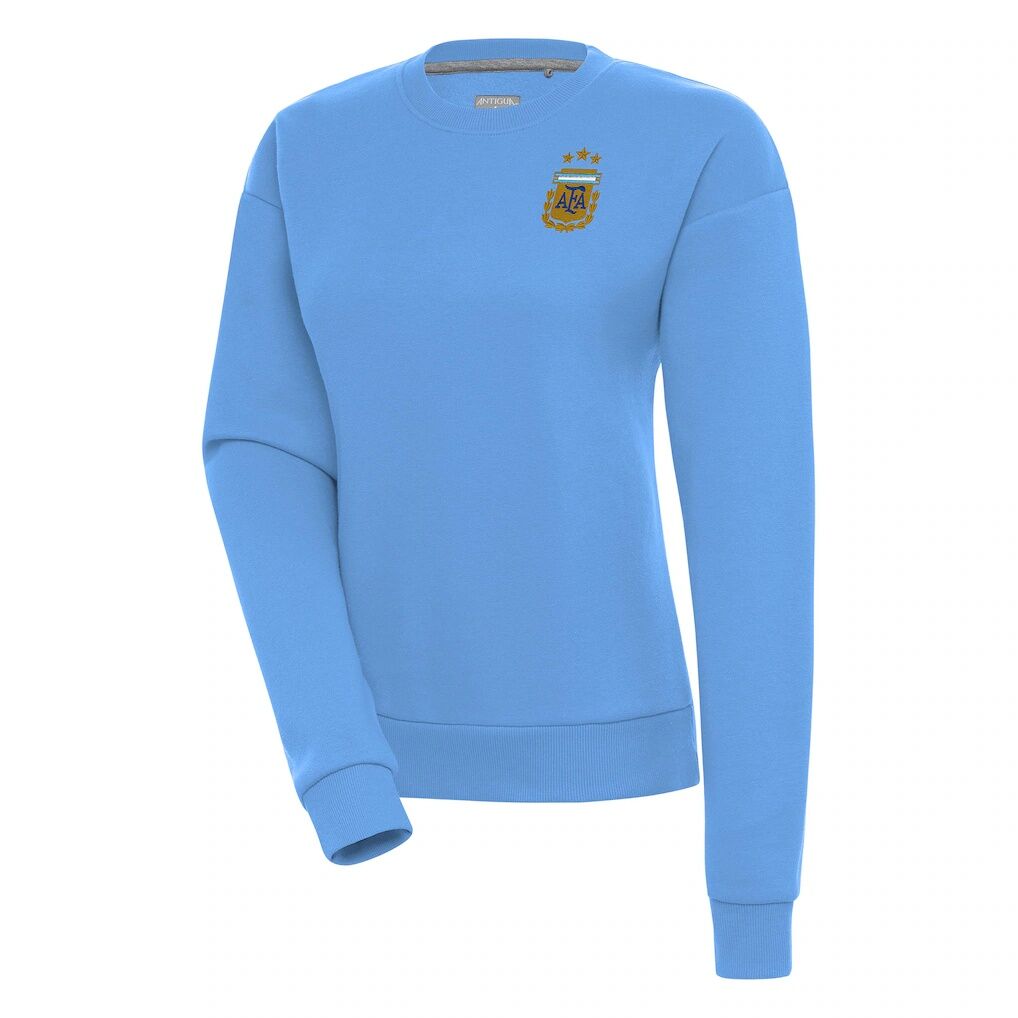 Argentina National Team Antigua Women's Victory Pullover Sweatshirt - Powder Blue