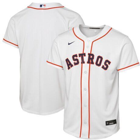 Houston Astros Nike Youth Home Replica Jersey - White - Front View