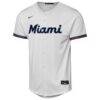 Miami Marlins Nike Youth Home Replica Jersey - White - Side View