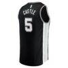 Stephon Castle San Antonio Spurs Fashion7 2024 NBA Draft Fast Break Player Jersey - Black - Detail View