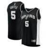 Stephon Castle San Antonio Spurs Fashion7 2024 NBA Draft Fast Break Player Jersey - Black - Front View