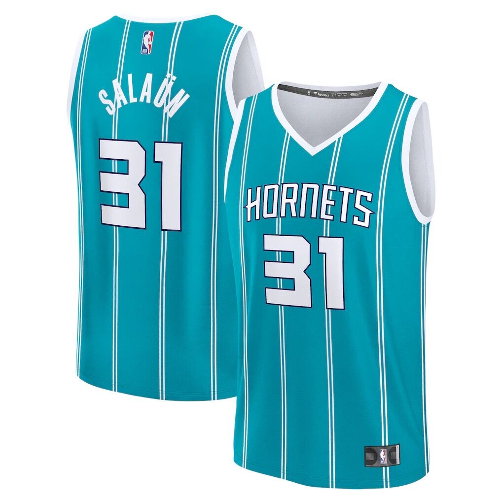 Tidjane Salaun Charlotte Hornets Fashion7 2024 NBA Draft Fast Break Player Jersey – Icon Edition