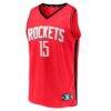 Reed Sheppard Houston Rockets Fashion7 Youth 2024 NBA Draft Fast Break Player Jersey - Red - Back View