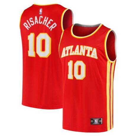 Zaccharie Risacher Atlanta Hawks Fashion7 2024 NBA Draft Fast Break Player Jersey - Red - Front View