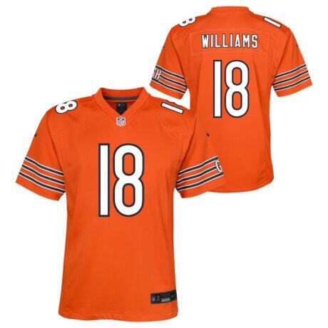 Caleb Williams Chicago Bears Nike Youth Game Jersey - Orange - Front View