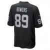 Brock Bowers Las Vegas Raiders Nike Youth Game Jersey - Black - Detail View