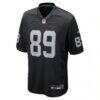 Brock Bowers Las Vegas Raiders Nike Youth Game Jersey - Black - Side View