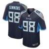 Jeffery Simmons Tennessee Titans Nike Youth Game Jersey - Navy - Front View