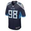 Jeffery Simmons Tennessee Titans Nike Youth Game Jersey - Navy - Side View