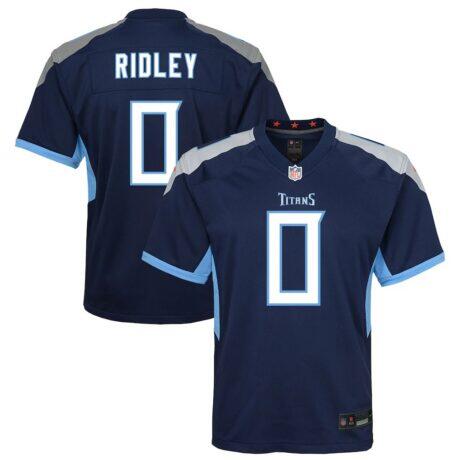 Calvin Ridley Tennessee Titans Nike Youth Game Jersey - Navy - Front View