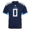 Calvin Ridley Tennessee Titans Nike Youth Game Jersey - Navy - Side View