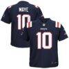 Drake Maye New England Patriots Nike Preschool Player Game Jersey - Navy - Front View