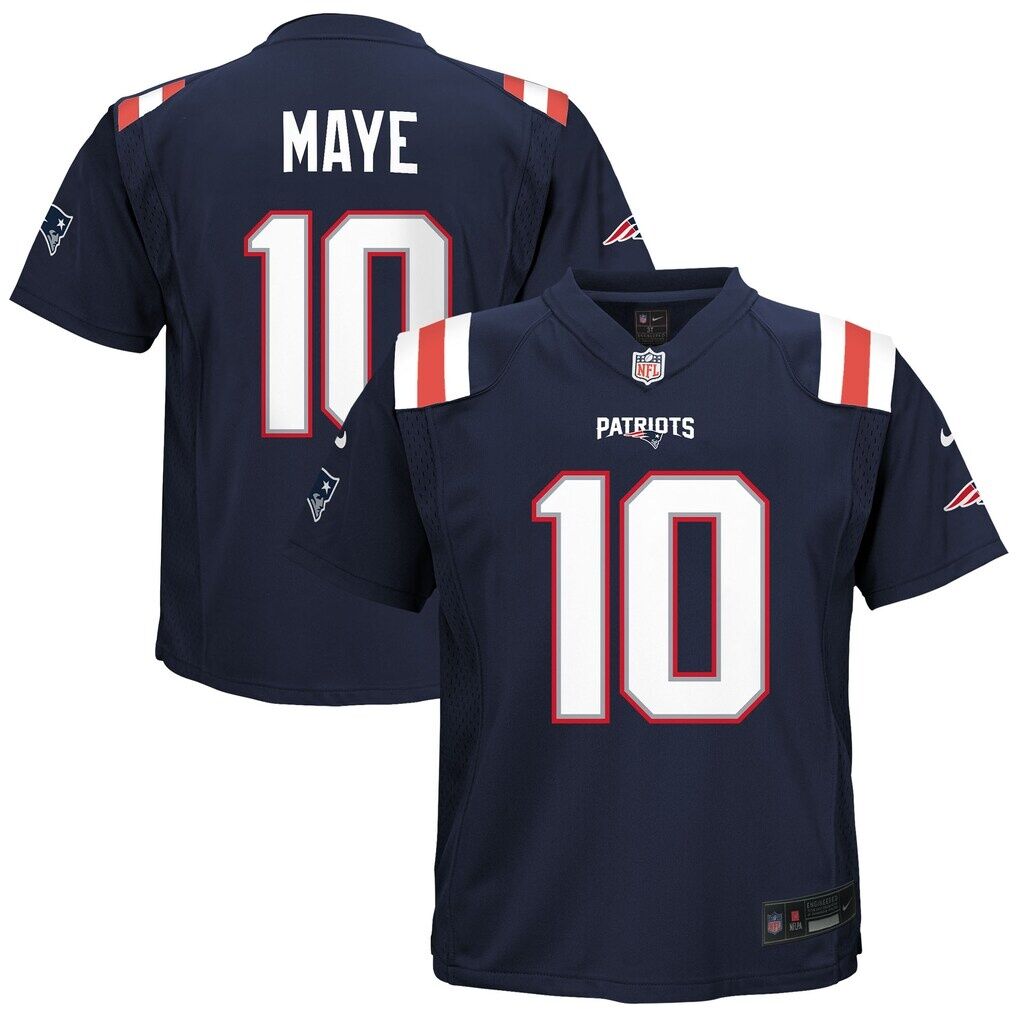 Drake Maye New England Patriots Nike Preschool Player Game Jersey