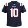 Drake Maye New England Patriots Nike Preschool Player Game Jersey - Navy - Side View