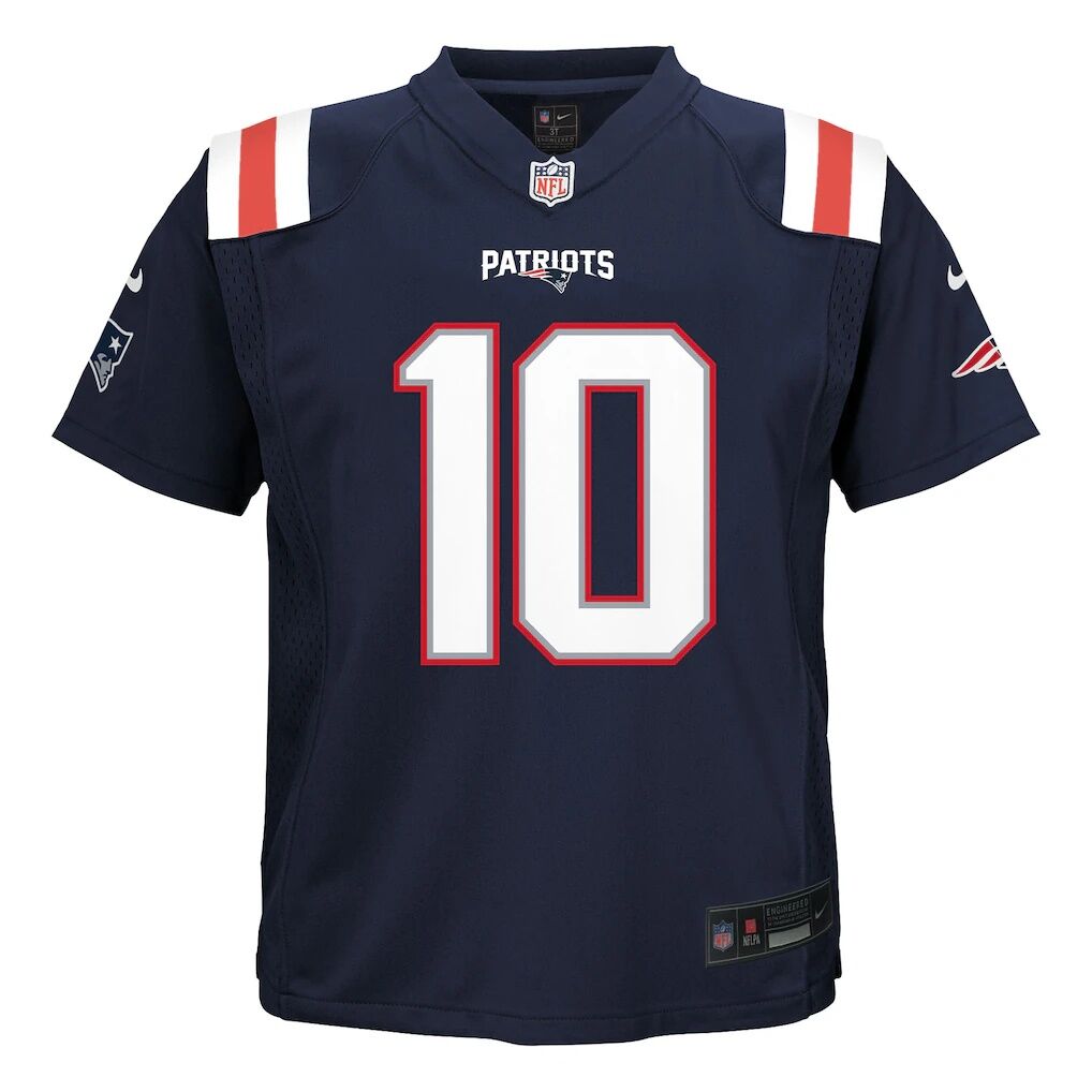 Drake Maye New England Patriots Nike Preschool Player Game Jersey